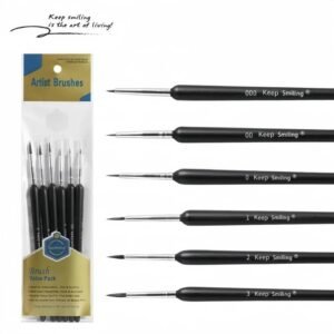 Keep Smiling 6 pcs Set Liner Brush Fine Detailing Paint Brush for Painting